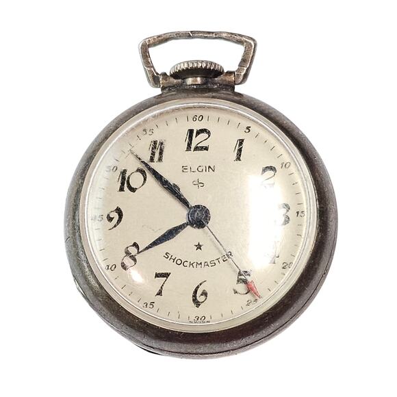 Elgin Shockmaster Pocket Watch Star Watch Case 5916 17j 1 1/4\